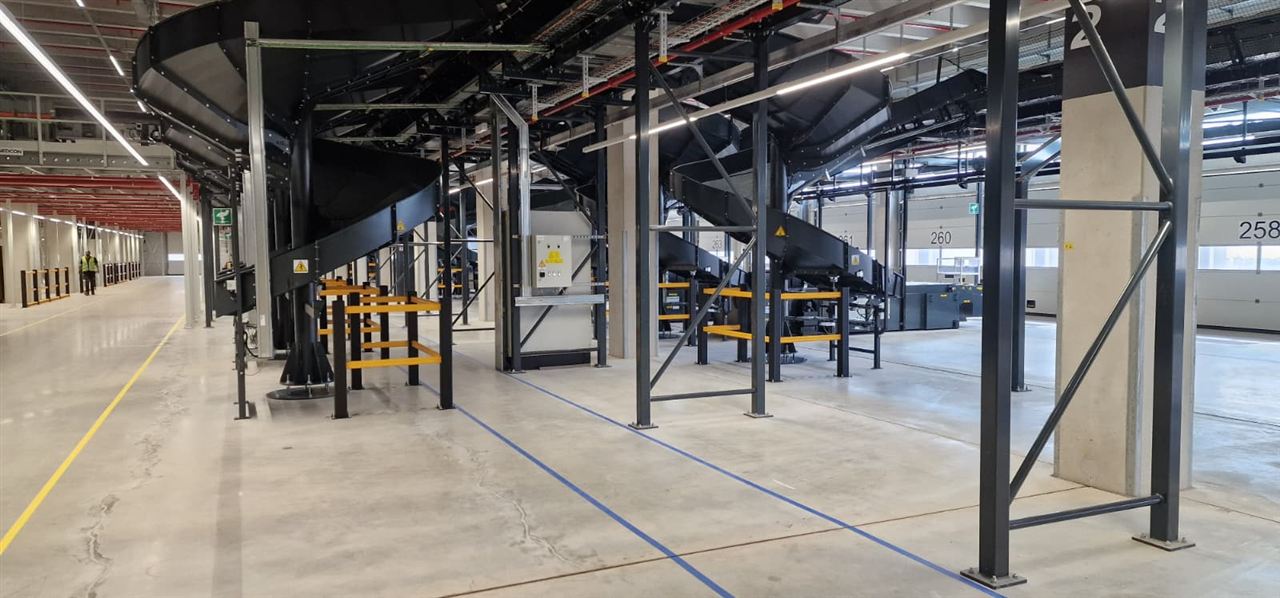 Sorter-Anlage mit Anfahrschutz